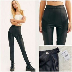 Free People Kaelin Faux Leather Moto‎ Pant